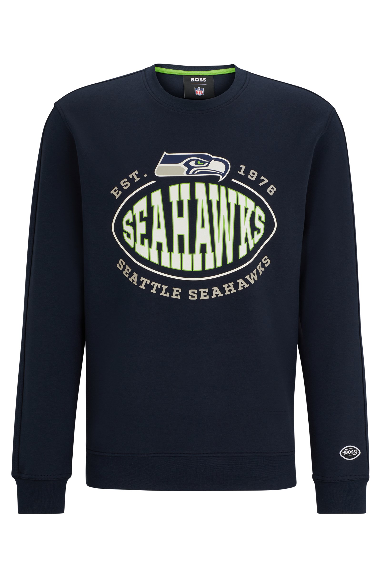 

Свитшот Boss X Nfl Cotton-blend With Collaborative Branding, Seahawks