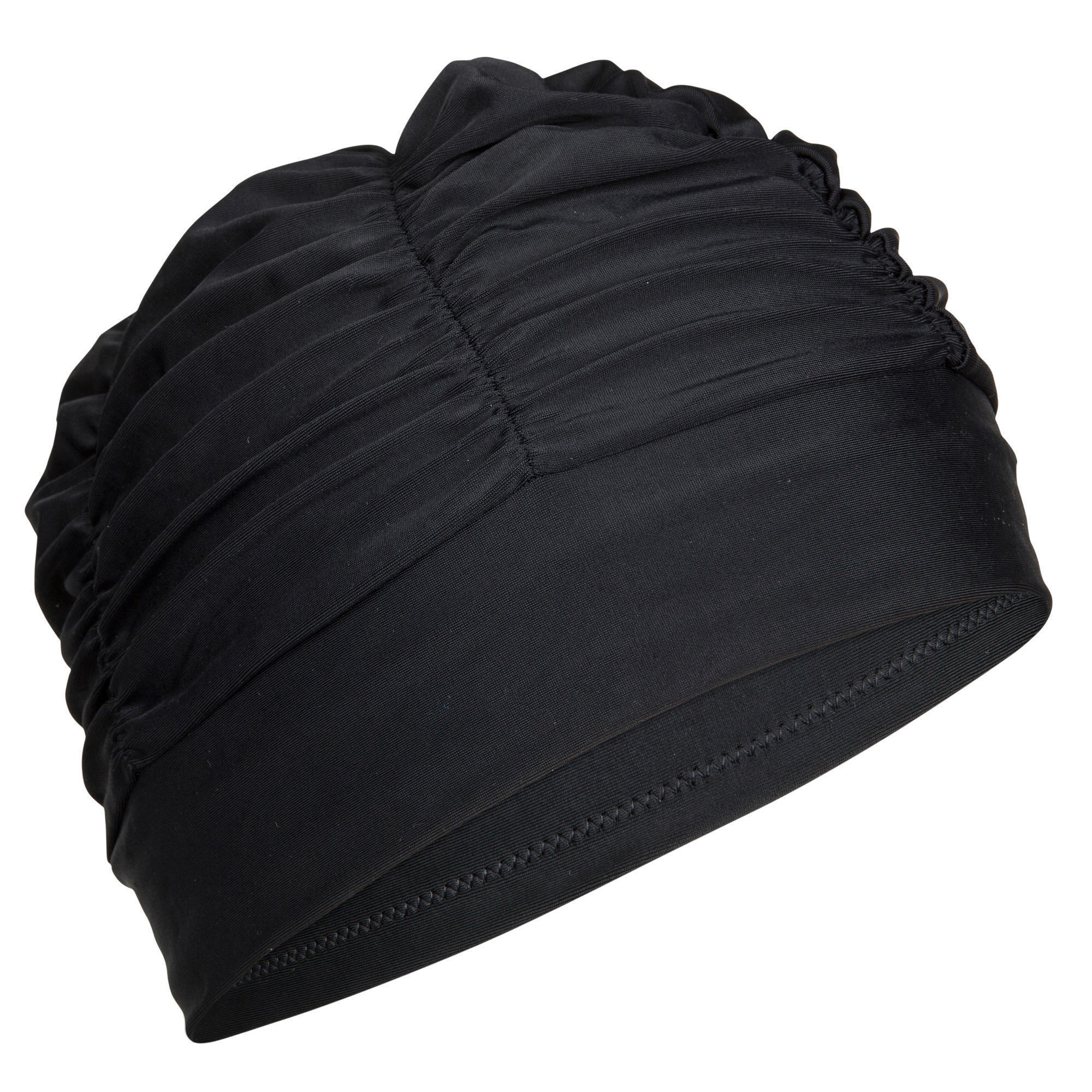 Шапочка для плавания тканевая объемная черная Nabaiji шапочка для плавания nabaiji на 9 12 месяцев