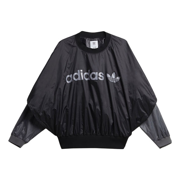 Толстовка Adidas originals x HUMAN MADE Crossover Embroidered Logo Round Neck Sports Black, Черный худи human made logo серый