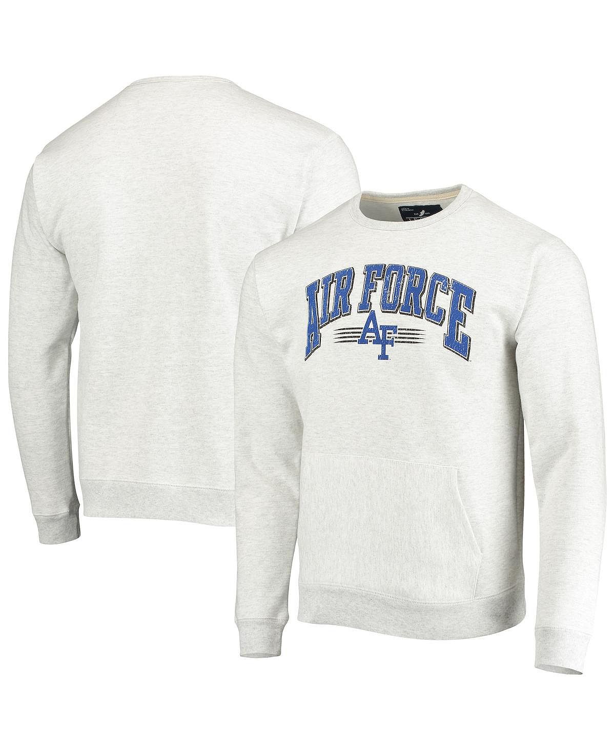 Мужская серая меланжевая толстовка air force falcons upperclassman pocket pullover sweatshirt League Collegiate Wear, мульти