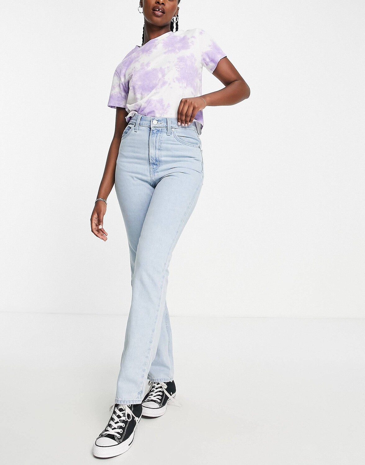 

Светлые прямые джинсы Levi's Well Thread из хлопка 70-х годов - СИНИЙ