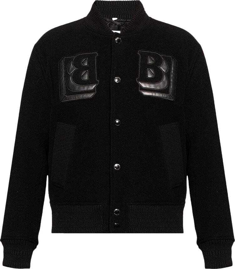 

Бомбер Burberry Wool Varsity Bomber 'Black', черный
