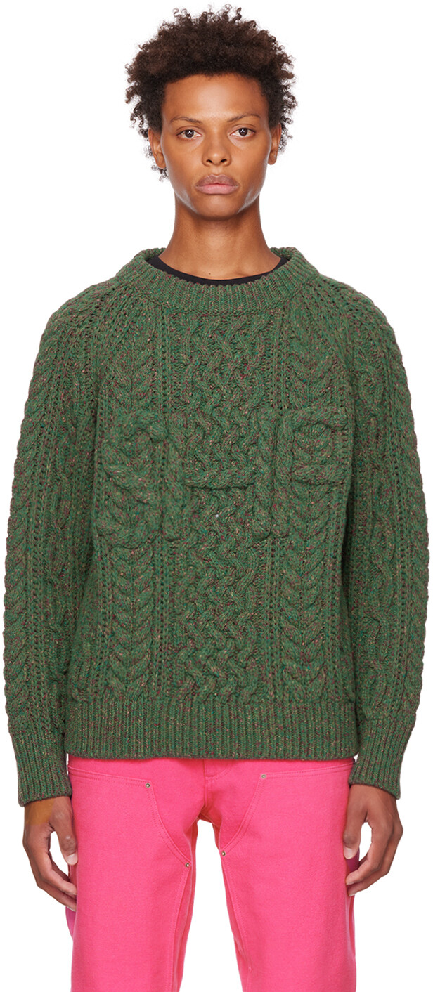 

Зеленый свитер SHF Sky High Farm Workwear