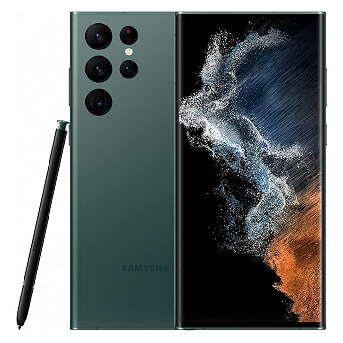 Смартфон Samsung Galaxy S22 Ultra 12/512GB, зеленый силиконовый чехол на samsung galaxy m23 5g самсунг м23 5г с принтом жук на пузырьке