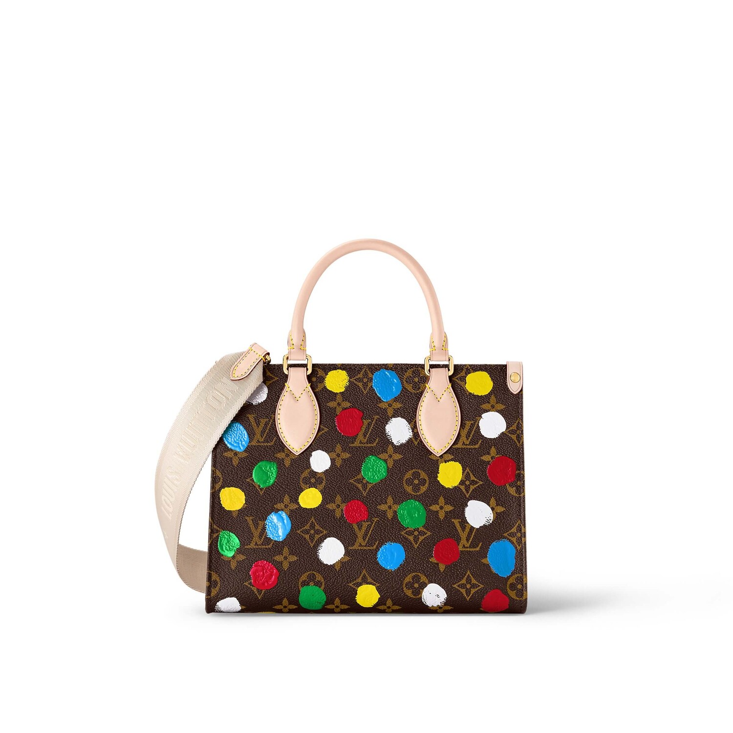 

Сумка-тоут Louis Vuitton x Yayoi Kusama OnTheGo PM​, коричневый/мультиколор