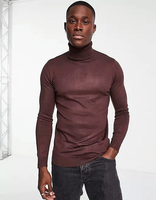 

Водолазка Pull&Bear ASOS, бордовый, Красный