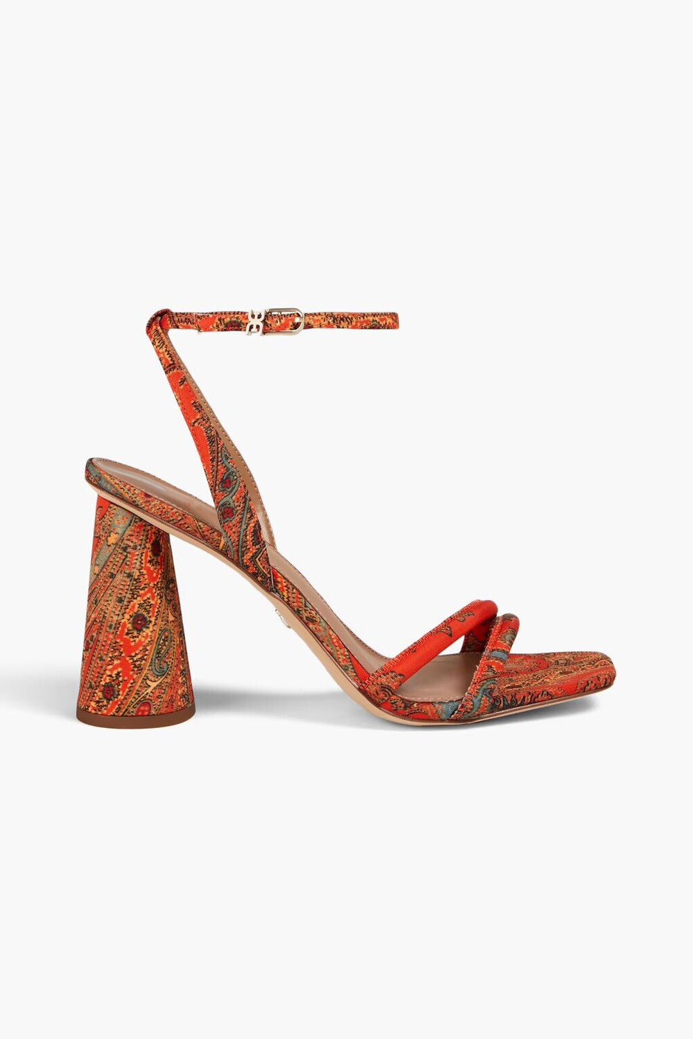 

Босоножки Kia с принтом пейсли Sam Edelman, цвет Tomato red