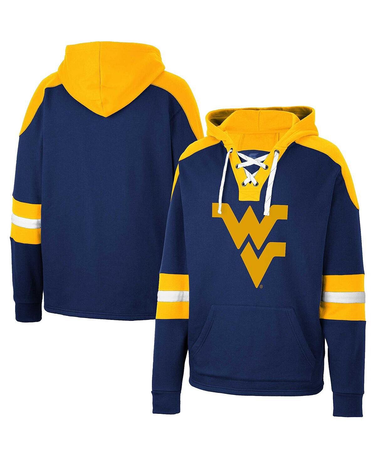 

Мужская темно-синяя толстовка с капюшоном west virginia mountaineers lace-up 4.0 Colosseum, синий