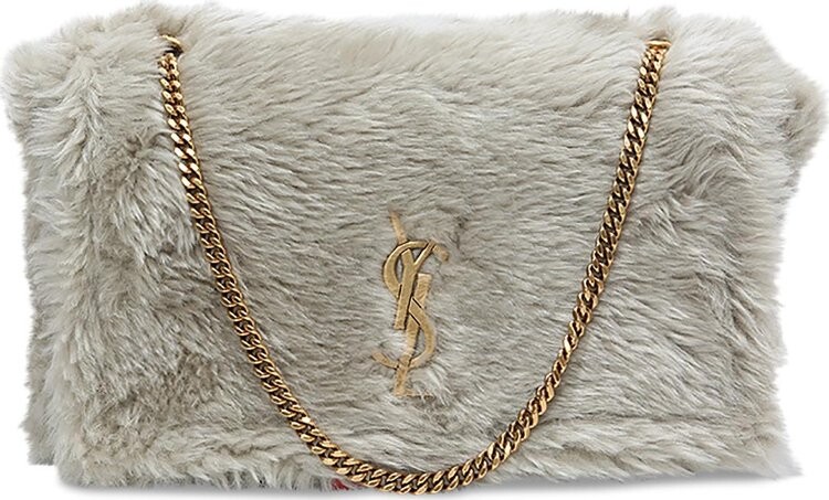 

Сумка Saint Laurent Kate Medium Supple/Reversible Chain Bag Clay, серый