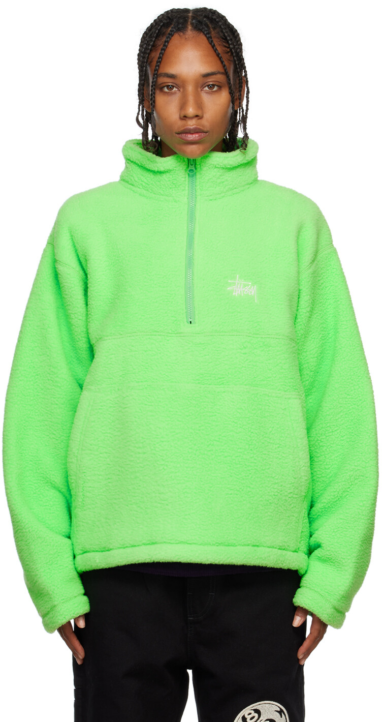 

Зеленый свитшот с вышивкой Stüssy