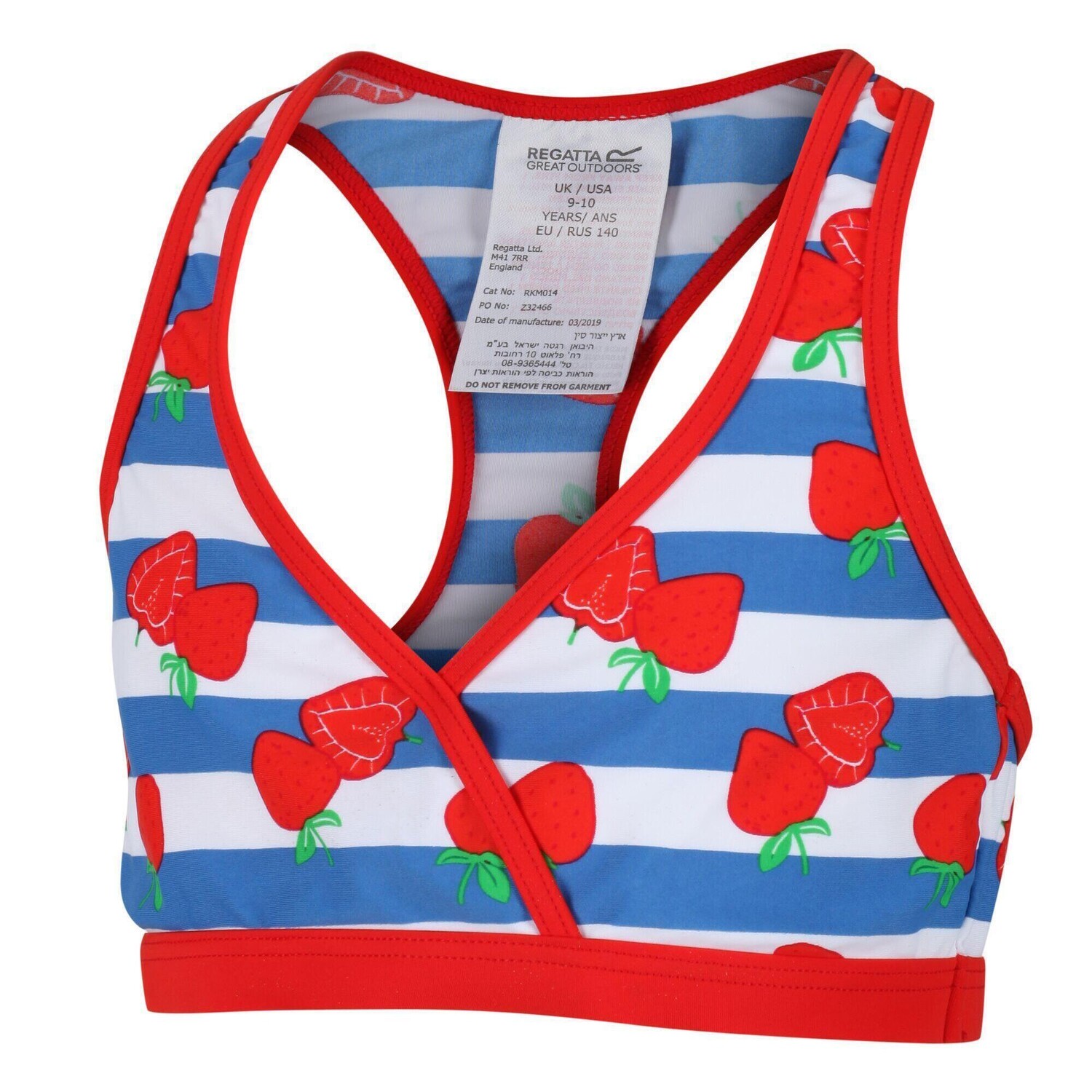 

Купальник для девочек Hosanna Swim Top купальный/плавающий детский REGATTA, красный красный