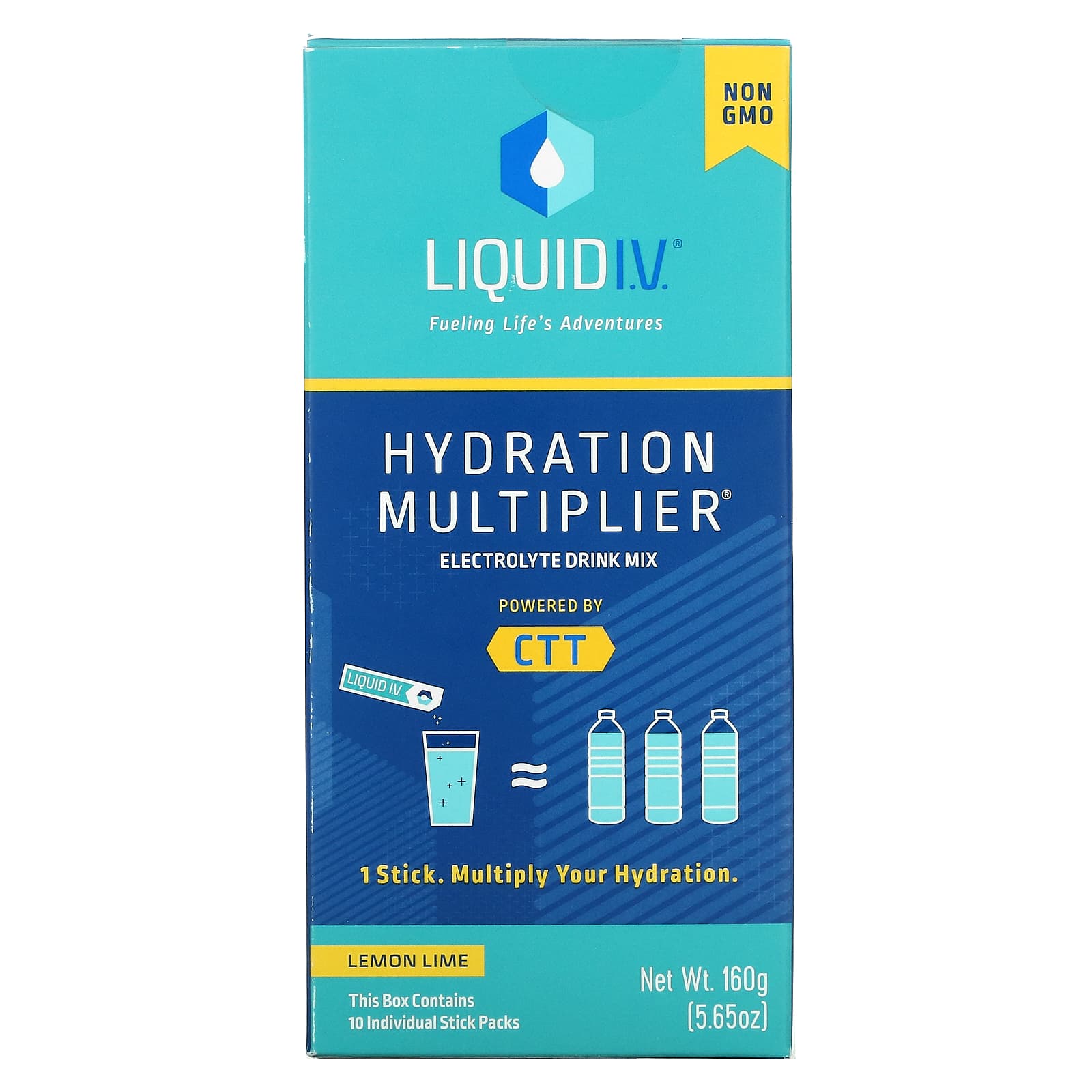 Hydration Multiplier, смесь для приготовления электролитов, лимон и лайм, 10 отдельных пакетиков по 16 г (0,56 унции) Liquid I.V. смесь для напитков liquid i v hydration multiplier с электролитами арбуз 10 индивидуальных стиков по 16 г