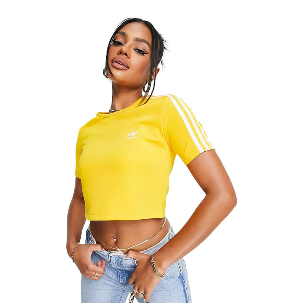 

Футболка Adidas Originals Cropped Three Stripe, оранжевый