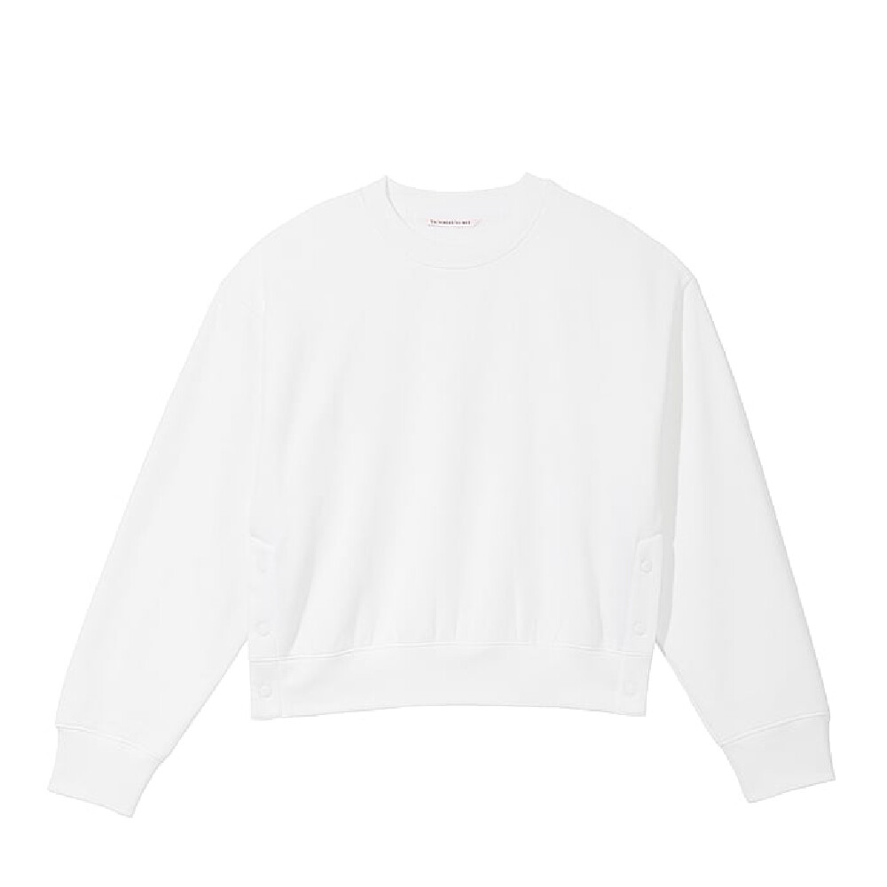 

Свитшот Victoria's Secret Cotton Fleece Oversize Snap Crewneck, белый