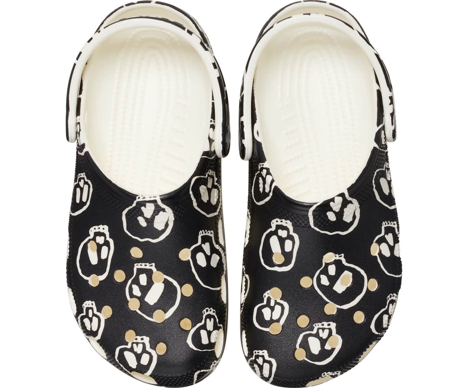 

Сабо Crocs Classic Glow-in-the-Dark Skulls, черный
