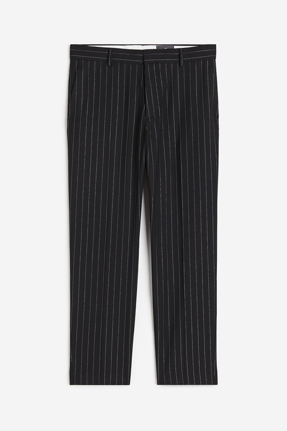 

Брюки H&M Regular Fit Glittery Tailored, черный