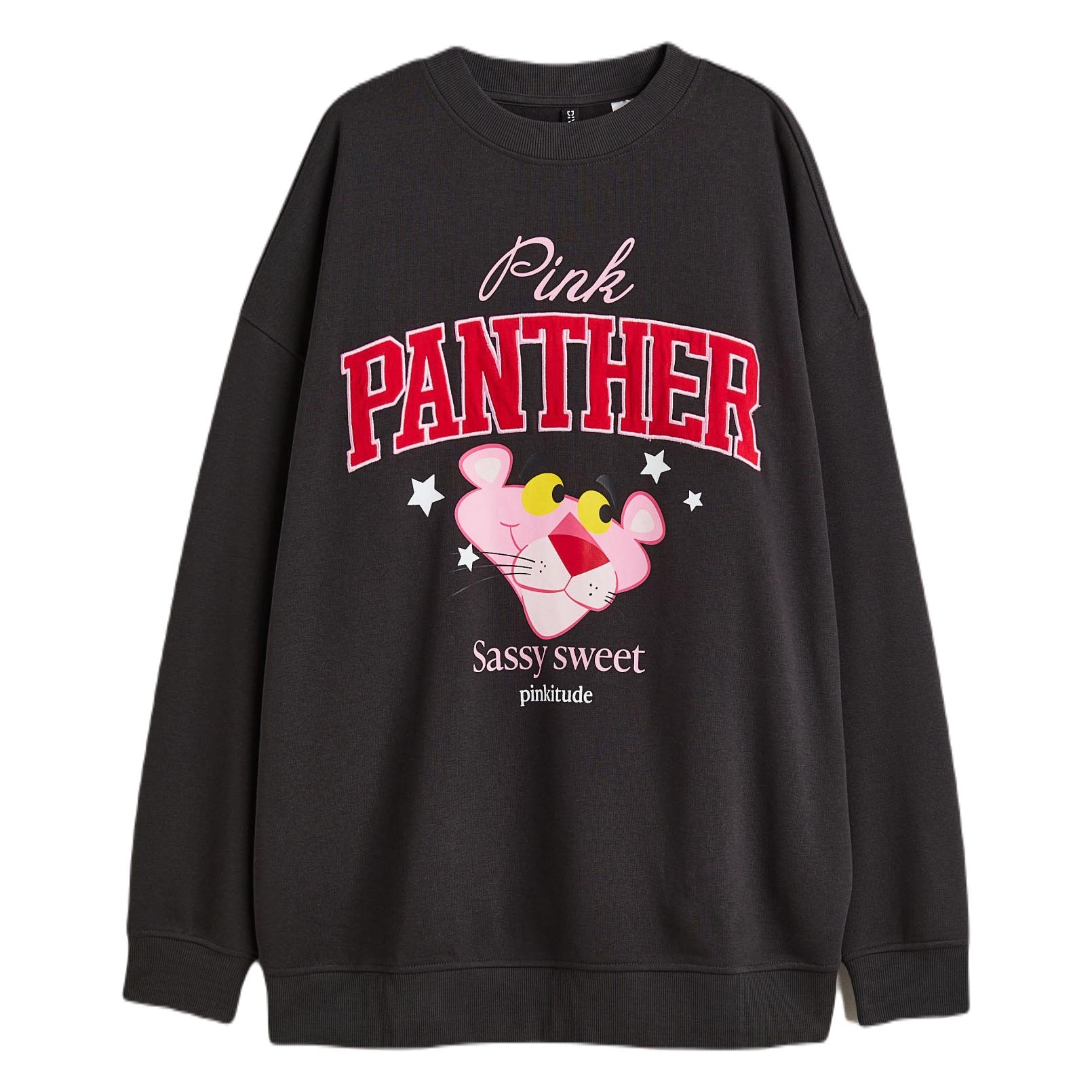 Свитшот H&M Pink Panther Oversized Printed, черный – заказать с доставкой  из-за рубежа через онлайн-сервис «CDEK.Shopping»