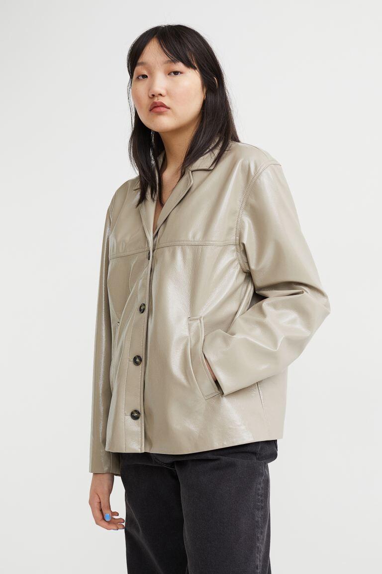 

Куртка из искусственной кожи H&M, бежевый