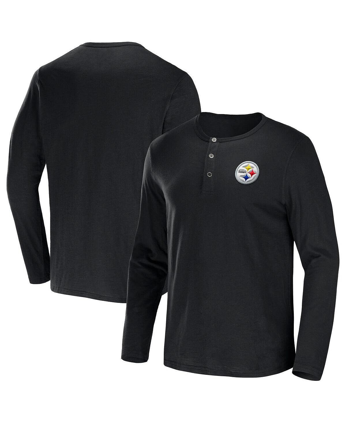 

Мужская коллекция nfl x darius rucker by black pittsburgh steelers slub jersey футболка с длинным рукавом henley Fanatics, черный