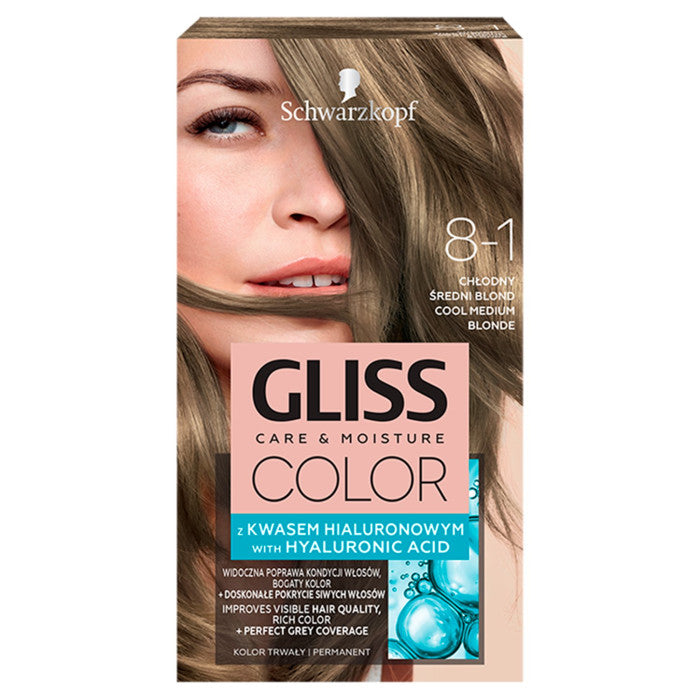 Schwarzkopf Крем-краска для волос Gliss Color 8-1 Cool Medium Brown