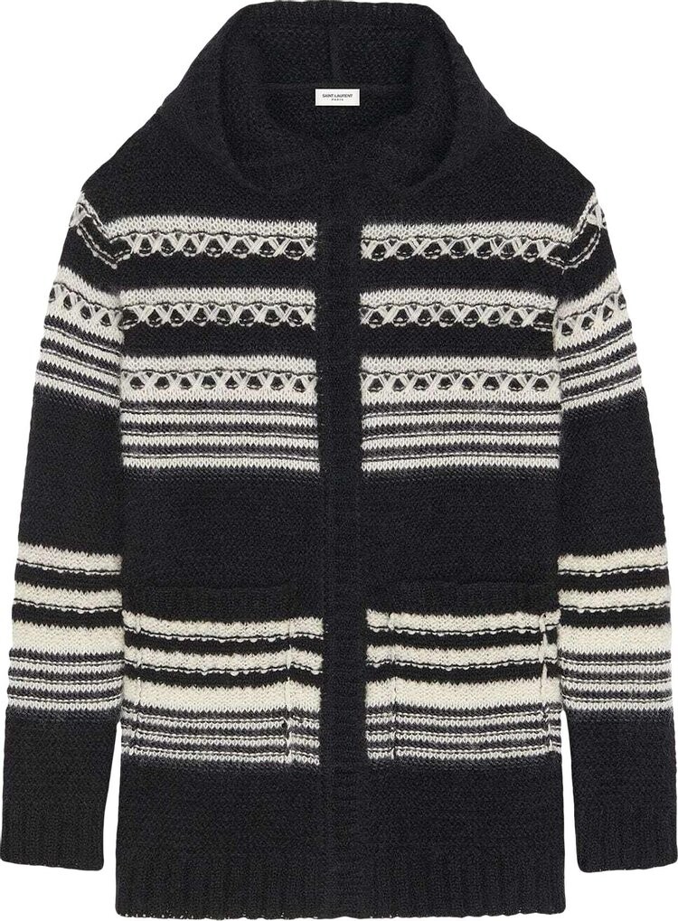 

Кардиган Saint Laurent Baja Cardigan 'Black/Natural', черный
