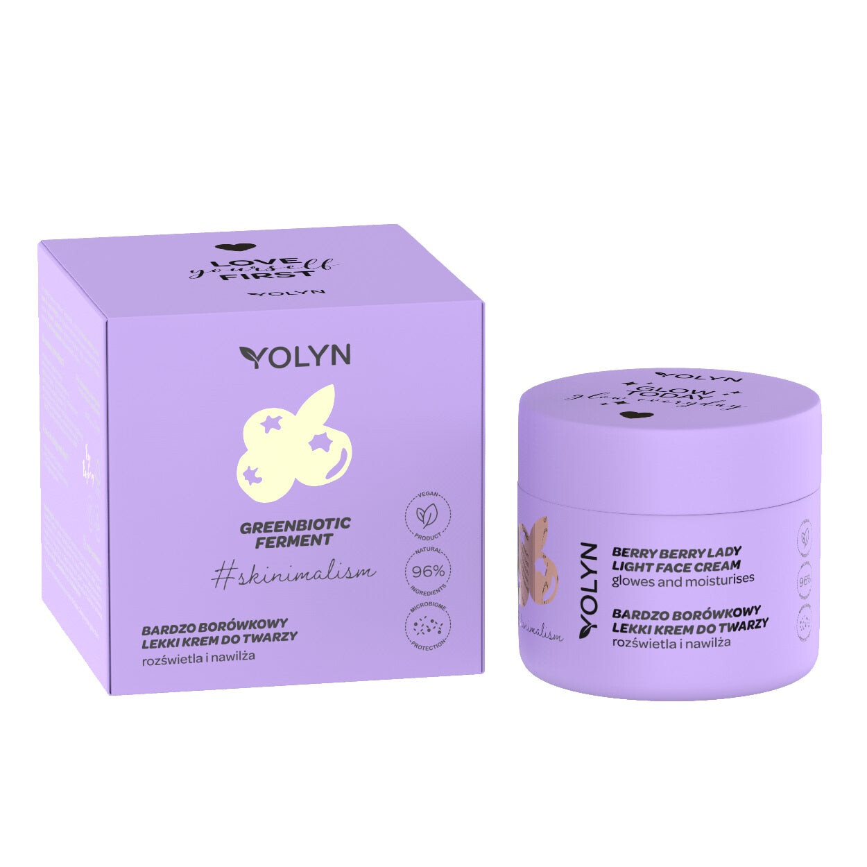 

Yolyn Greenbiotic Ferment осветляющий крем для лица Very Blueberry 50мл