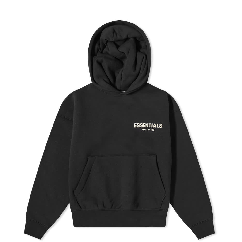 

Детское худи Fear of God ESSENTIALS с капюшоном и логотипом, черный