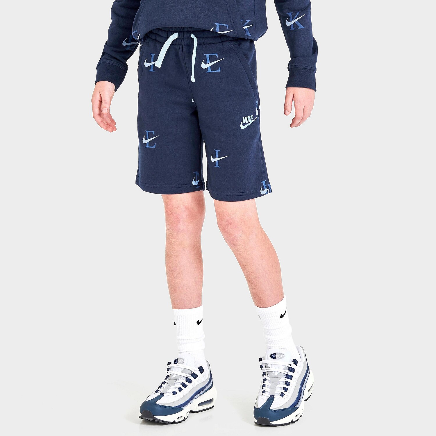 

Детские флисовые шорты Nike Sportswear Club Swoosh, синий
