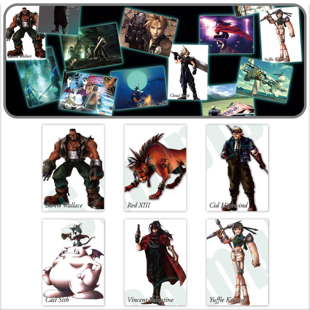 Коллекционные карточки Square Enix Final Fantasy VII Anniversary Art Museum