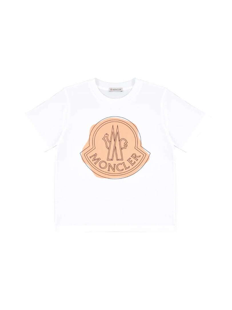 

Хлопковая футболка с логотипом Moncler