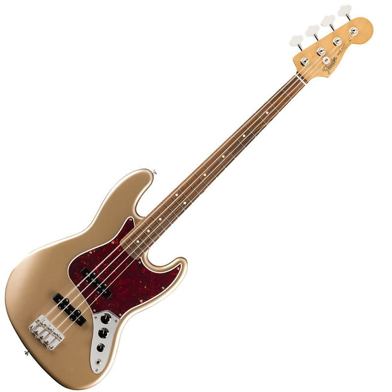 Бас-гитара Fender Vintera '60s Jazz Bass с накладкой Pau Ferro - Firemist Gold - фото