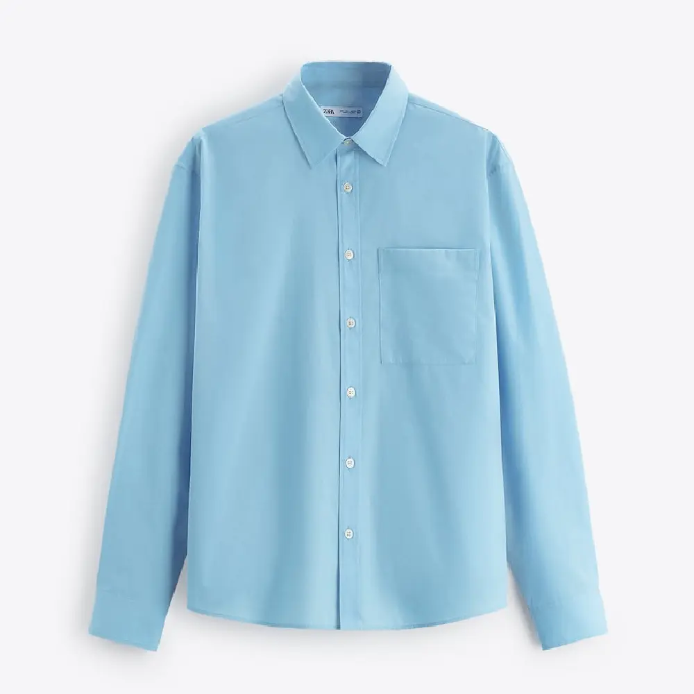 

Рубашка Zara Poplin, голубой