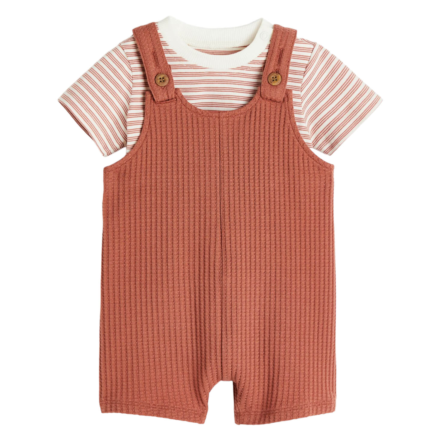 Комплект одежды H&M Baby Striped, 2 предмета, терракотовый/белый комбинезон adidas размер 3 4y [met] розовый