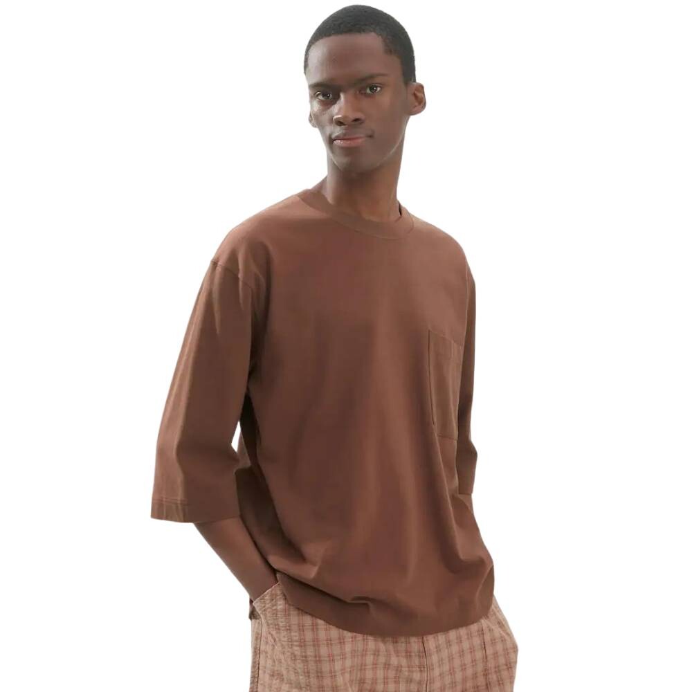 

Футболка Uniqlo U Crew Neck 3/4 Sleeved, коричневый