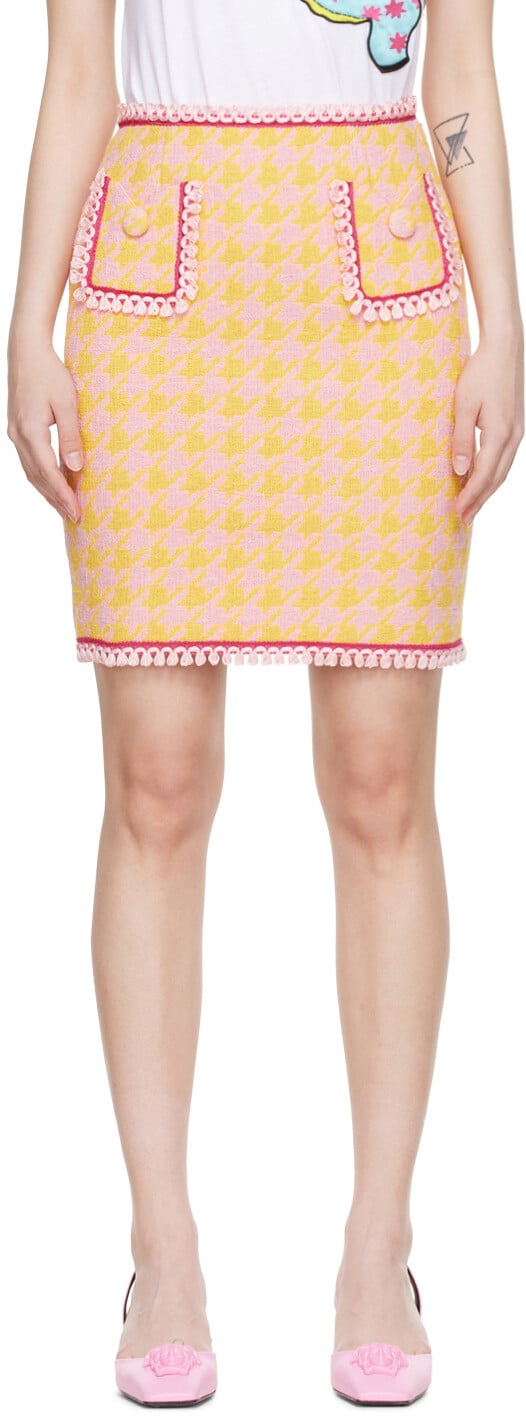 

Розовая хлопковая мини-юбка Moschino