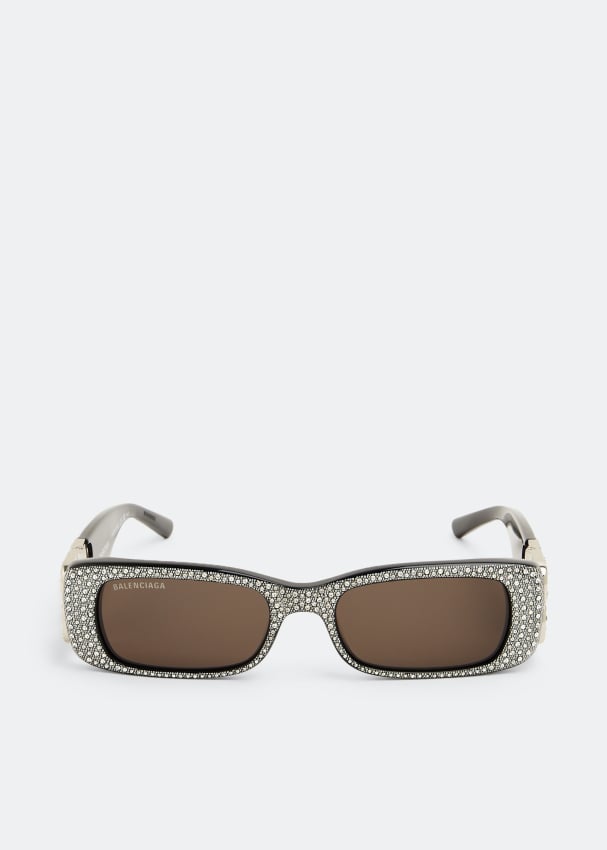 Солнечные очки BALENCIAGA Dynasty rectangle sunglasses, серебряный