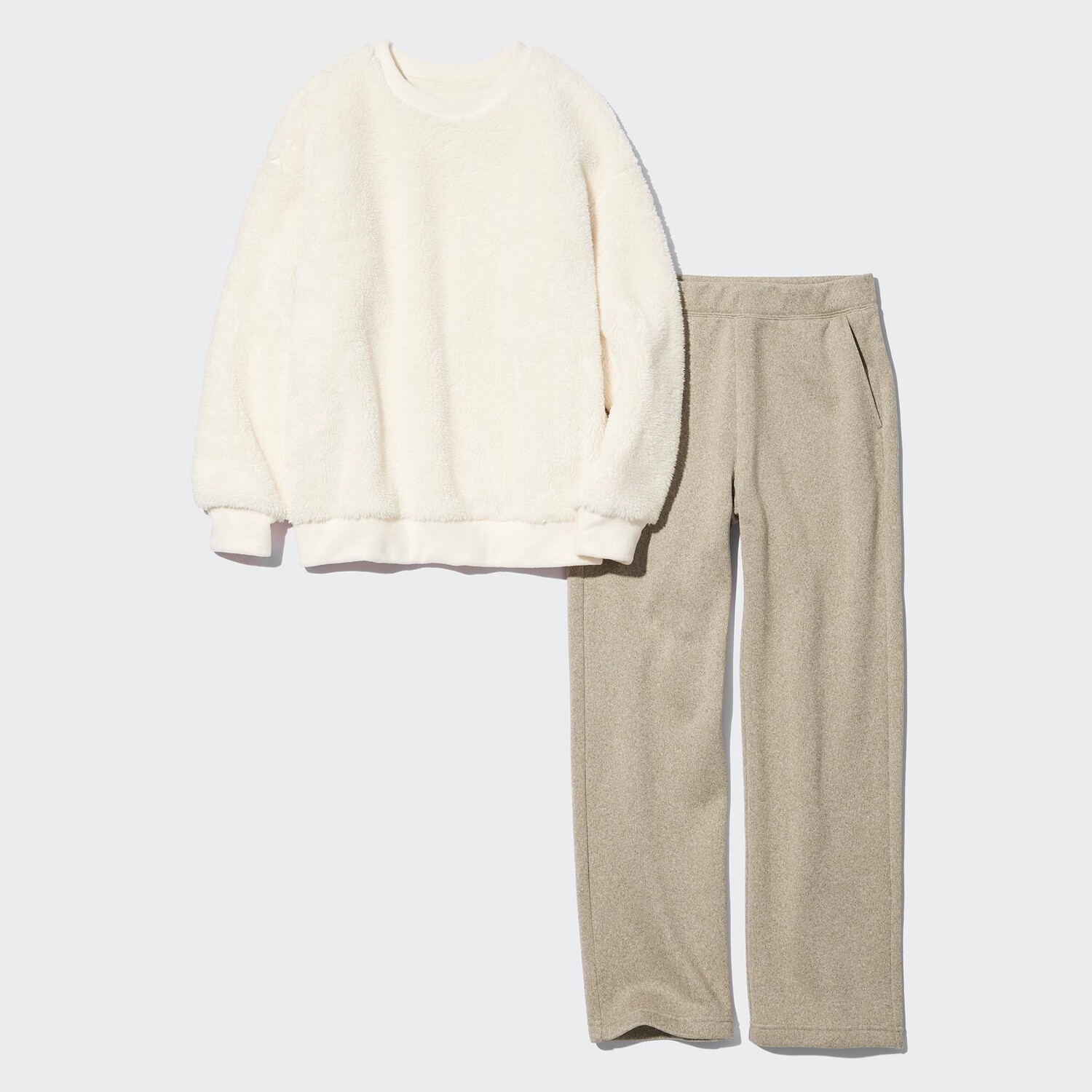 

Комплект из мехового флиса (с длинным рукавом) UNIQLO, молочный