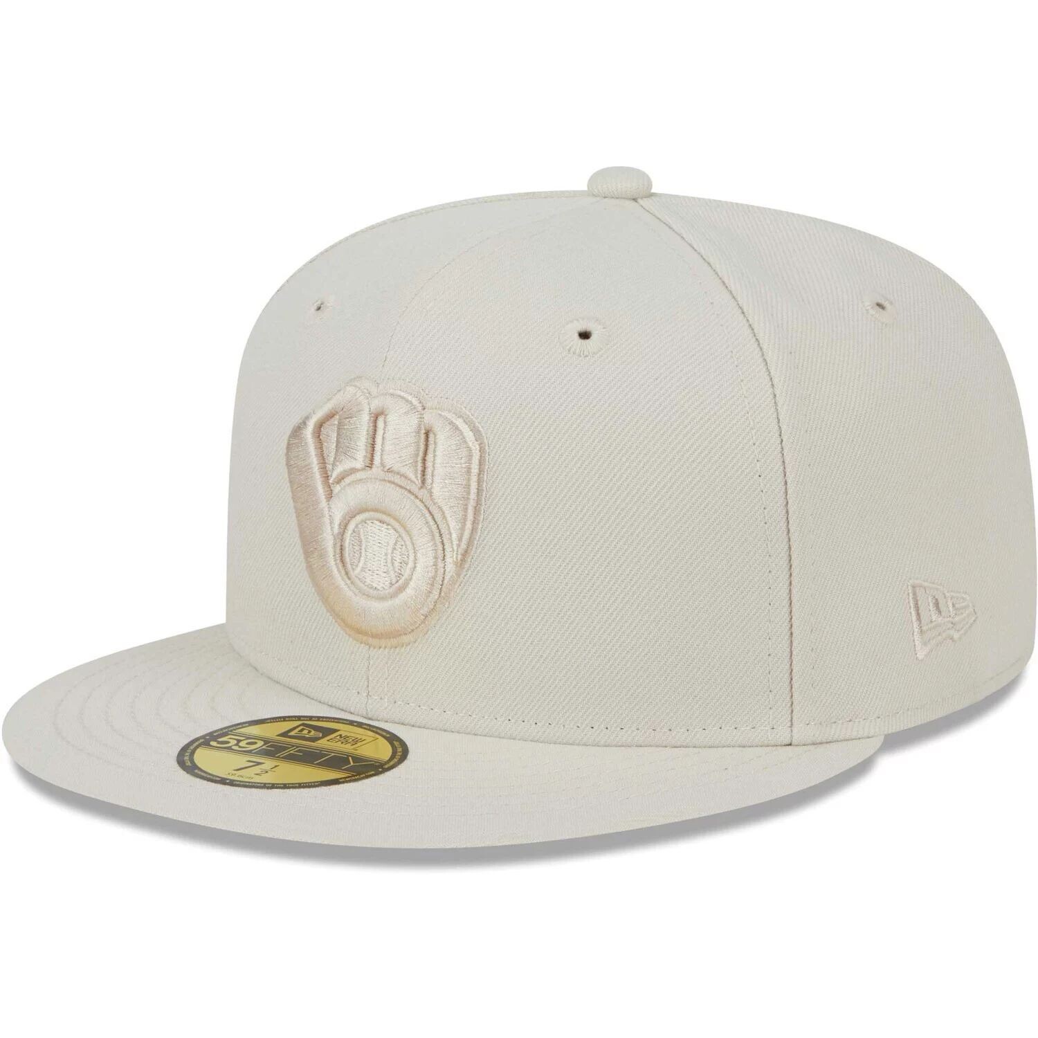 

Мужская приталенная шляпа New Era цвета хаки Milwaukee Brewers Tonal 59FIFTY