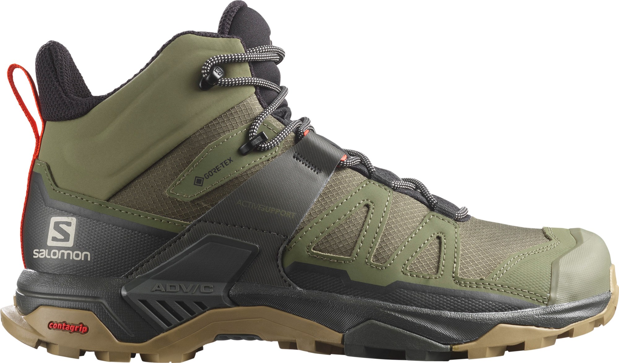 Походные ботинки X Ultra 4 Mid GORE-TEX — мужские Salomon, зеленый