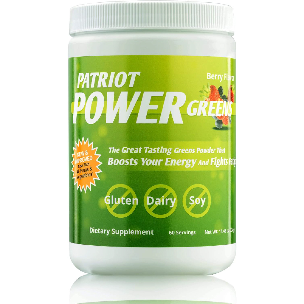 цена Мультивитамин Patriot Health Alliance Power Greens Green Drink - Organic Superfood Dietary Supplement, 340мл