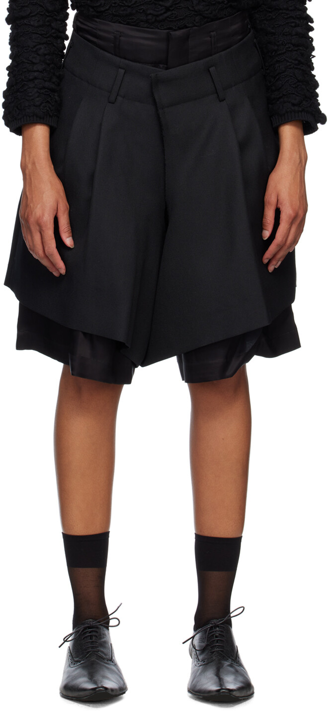 

Черные многослойные шорты Comme des Garçons