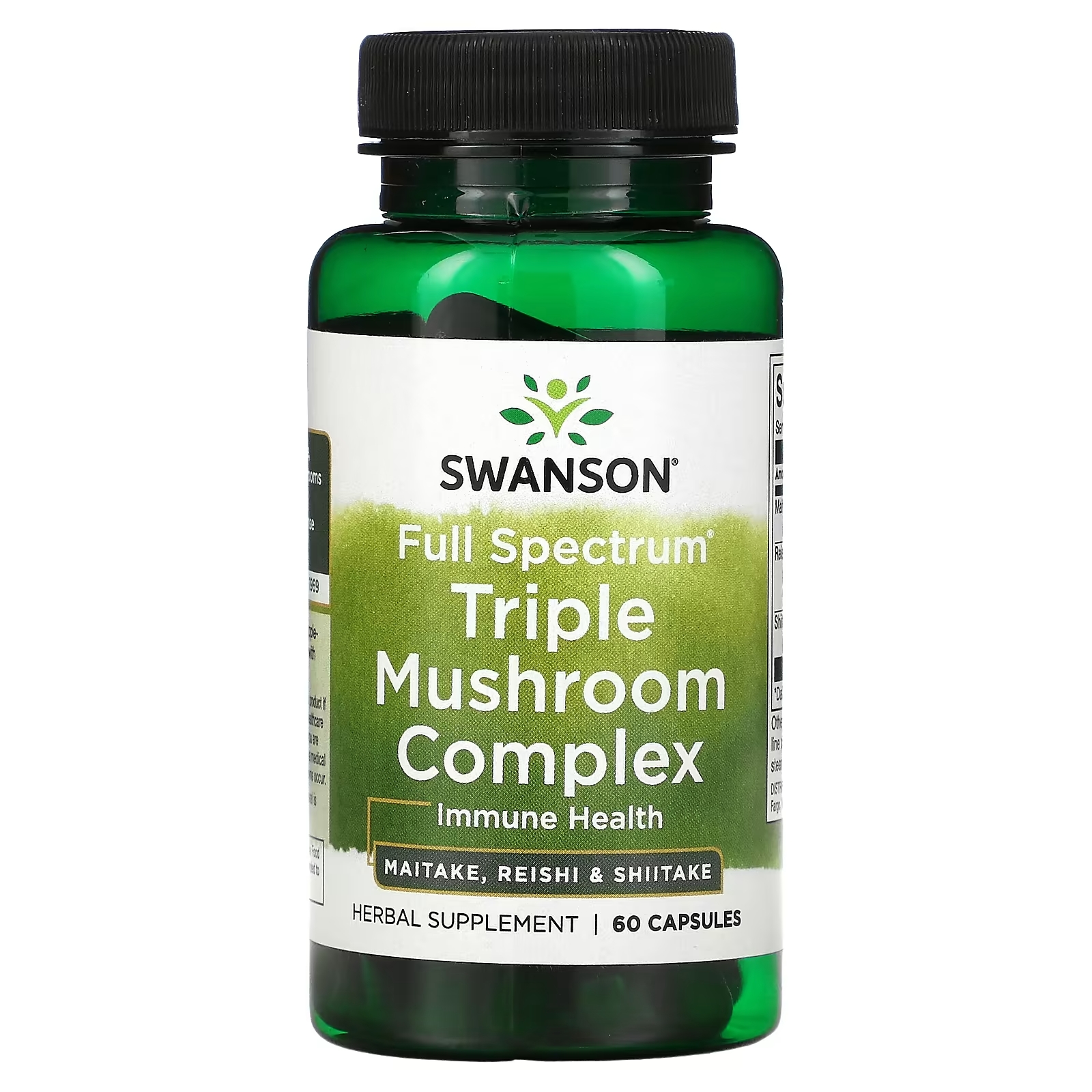 Swanson Комплекс тройных грибов полного спектра, 60 капсул комплекс грибов полного спектра действия california gold nutrition 120 растительных капсул