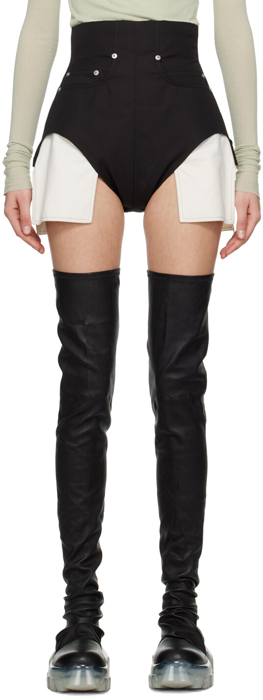 

Черные грязные шорты Rick Owens