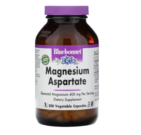 Аспартат магния 200 мг 200 капсул Bluebonnet Nutrition bluebonnet nutrition аспартат магния 100 растительных капсул