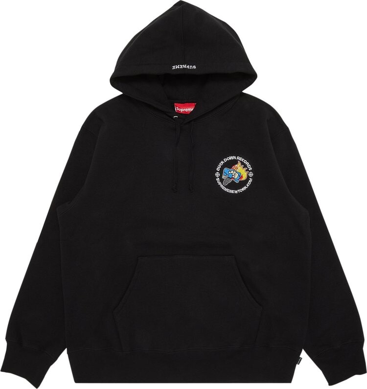 

Толстовка Supreme x Duck Down Records Hooded Sweatshirt 'Black', черный
