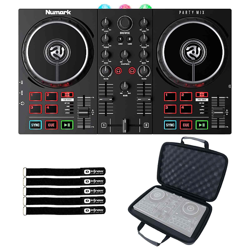 DJ-контроллер Numark Party Mix II для Serato LE со встроенным световым шоу и чехлом Numark Party Mix II DJ Controller for Serato LE w Built-In Light Show & Case