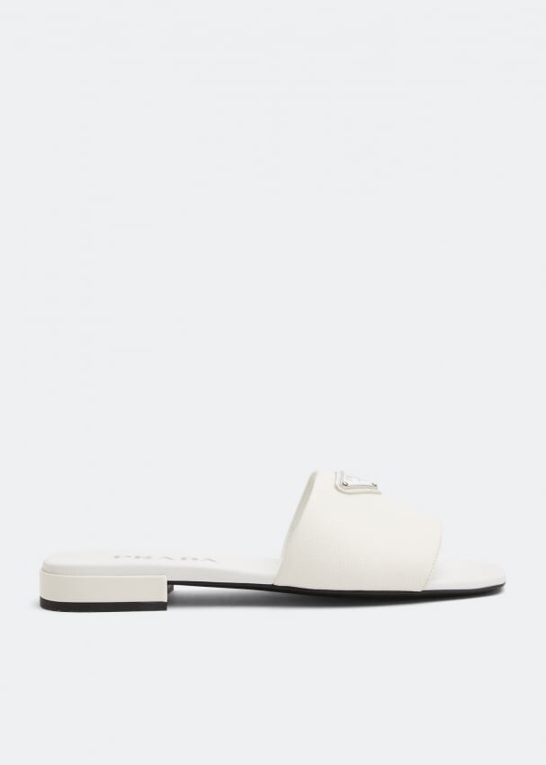 

Сандалии PRADA Saffiano leather sandals, белый