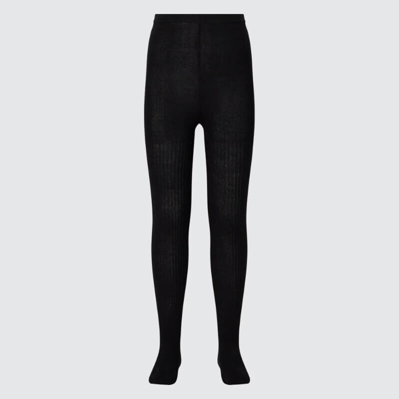

Колготки Uniqlo Girls Ribbed Tights, черный