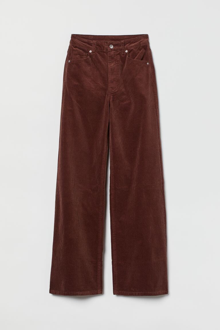 

Вельветовые брюки H&M, темно коричневый
