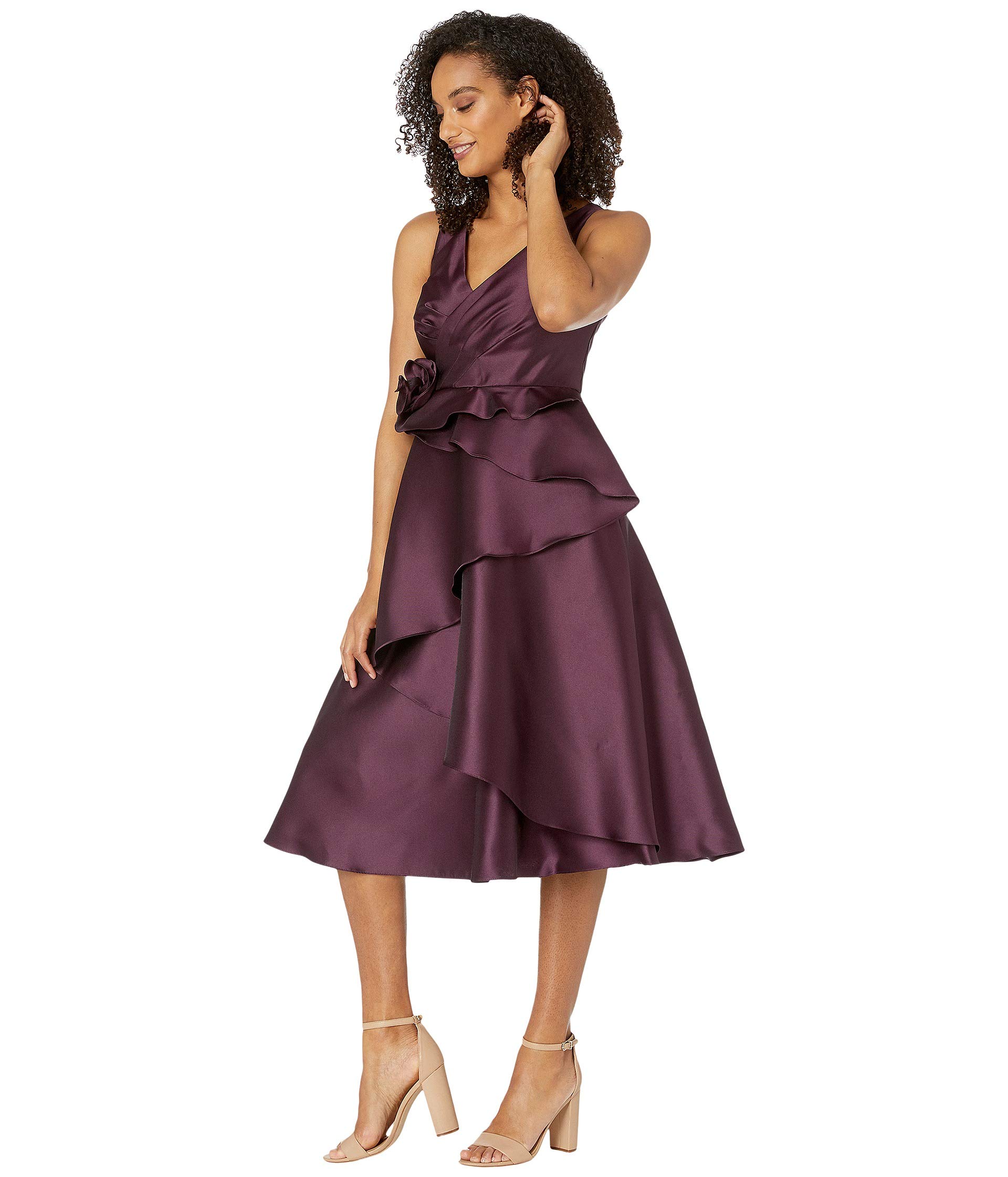 Adrianna Papell Mikado Rosette Cocktail Dress